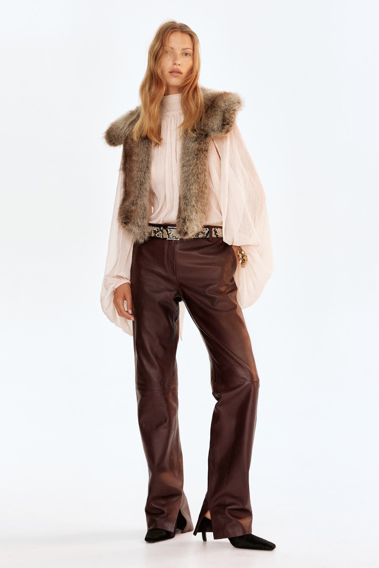 Tie-neck blouse