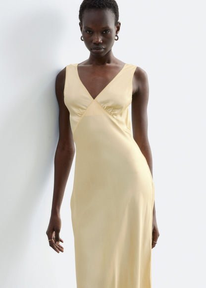 V-Neck Slip Midi Dress