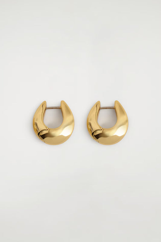 Domed Mini Hoop Earrings