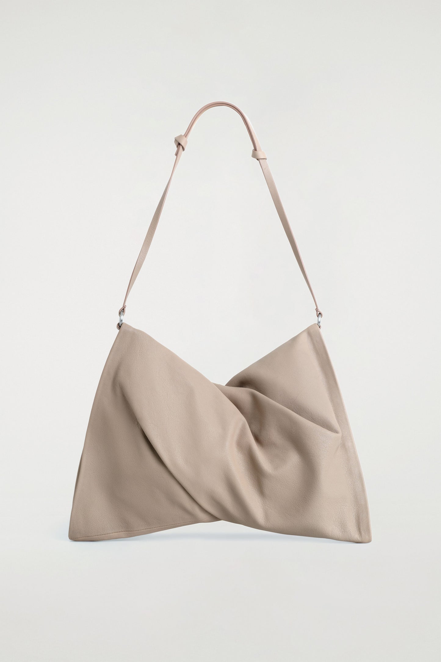 Twisted Leather Clutch Bag