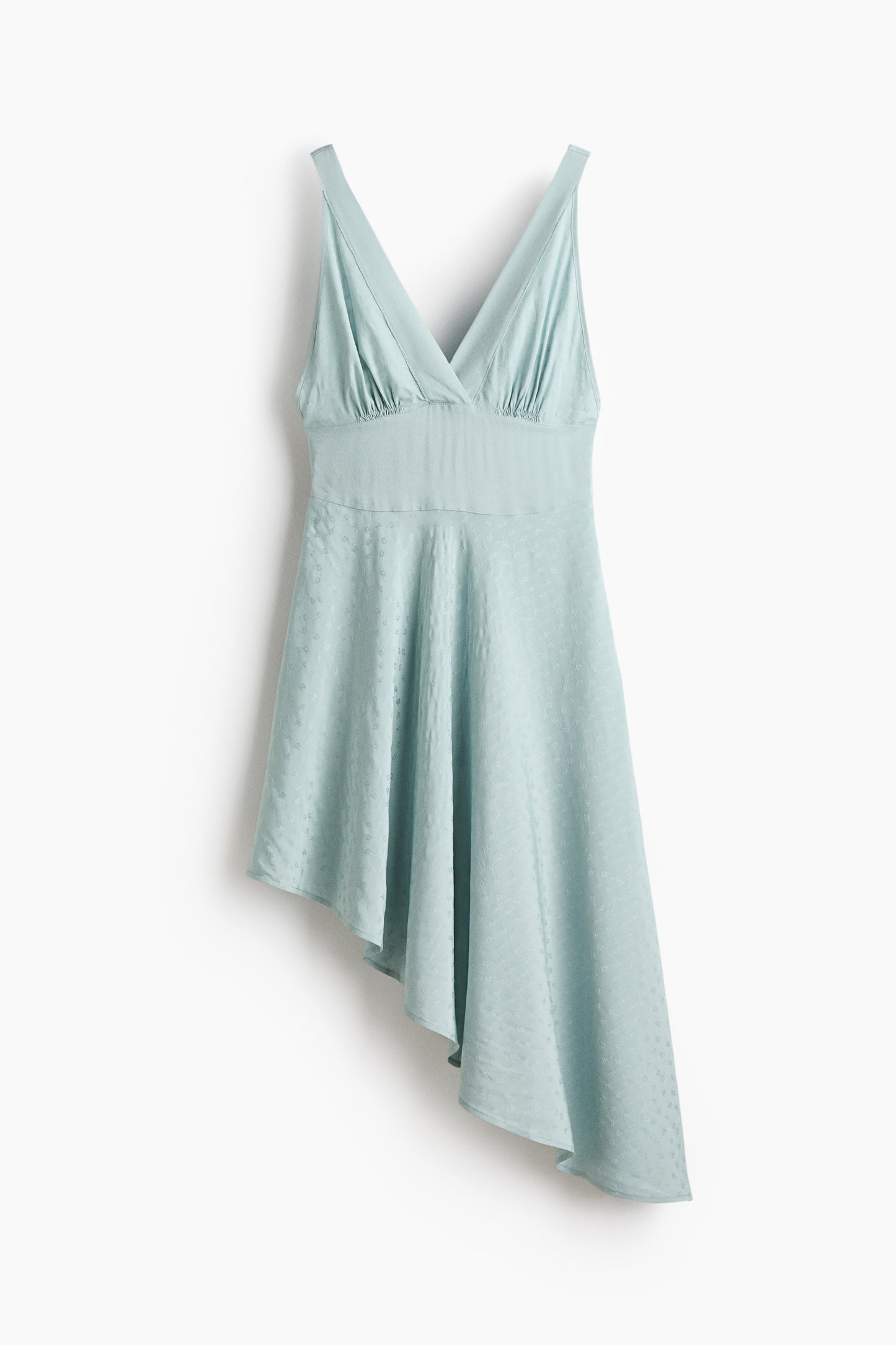 Asymmetric jacquard-weave dress