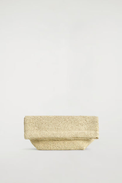 Folded Clutch Straw Bag