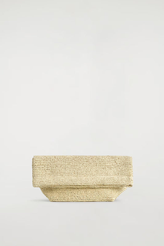 Folded Clutch Straw Bag