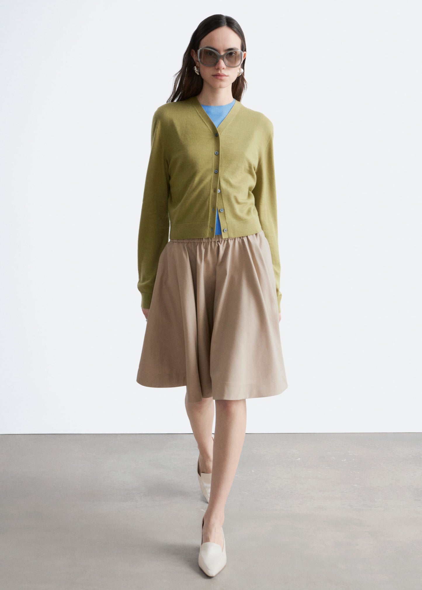 Cropped Cashmere Cardigan