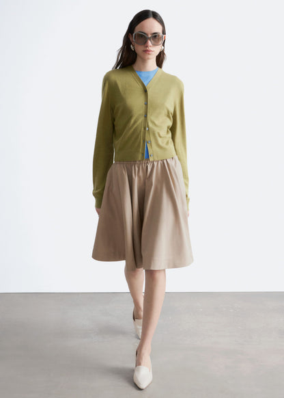 Cropped Cashmere Cardigan
