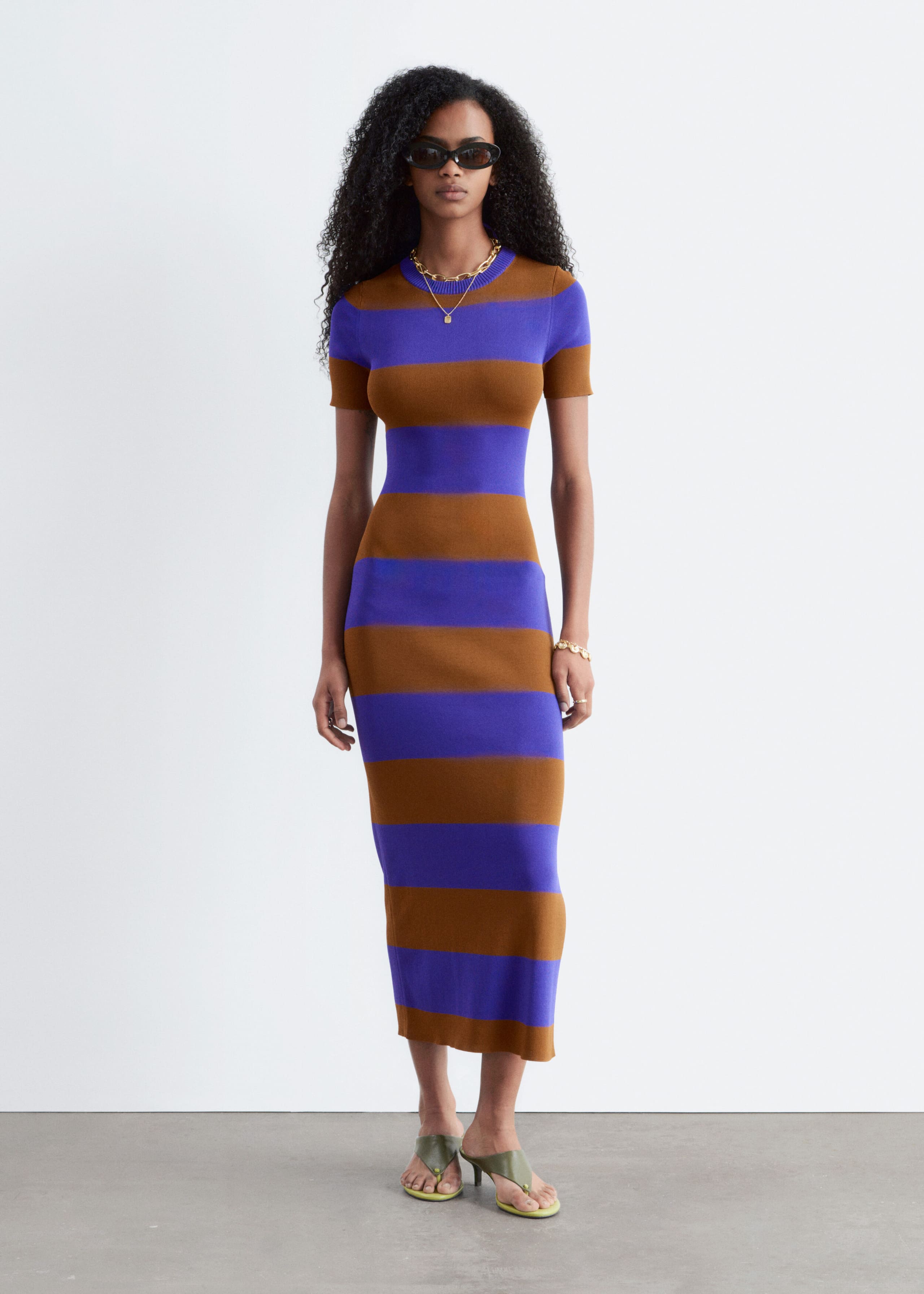 Rib-Knitted Maxi Dress - Purple/Brown - & Other Stories GB – Newin