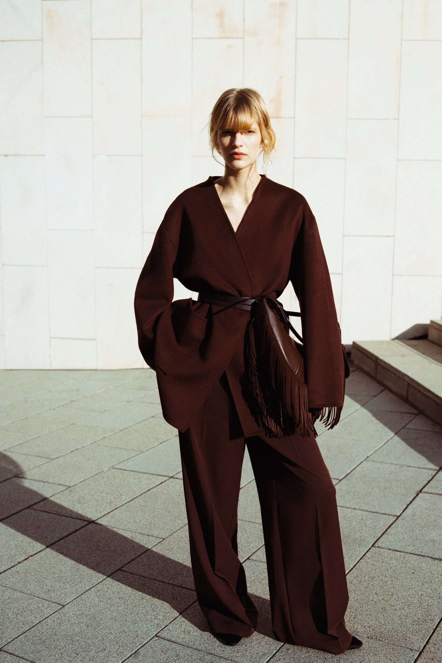 Wide tailored trousers