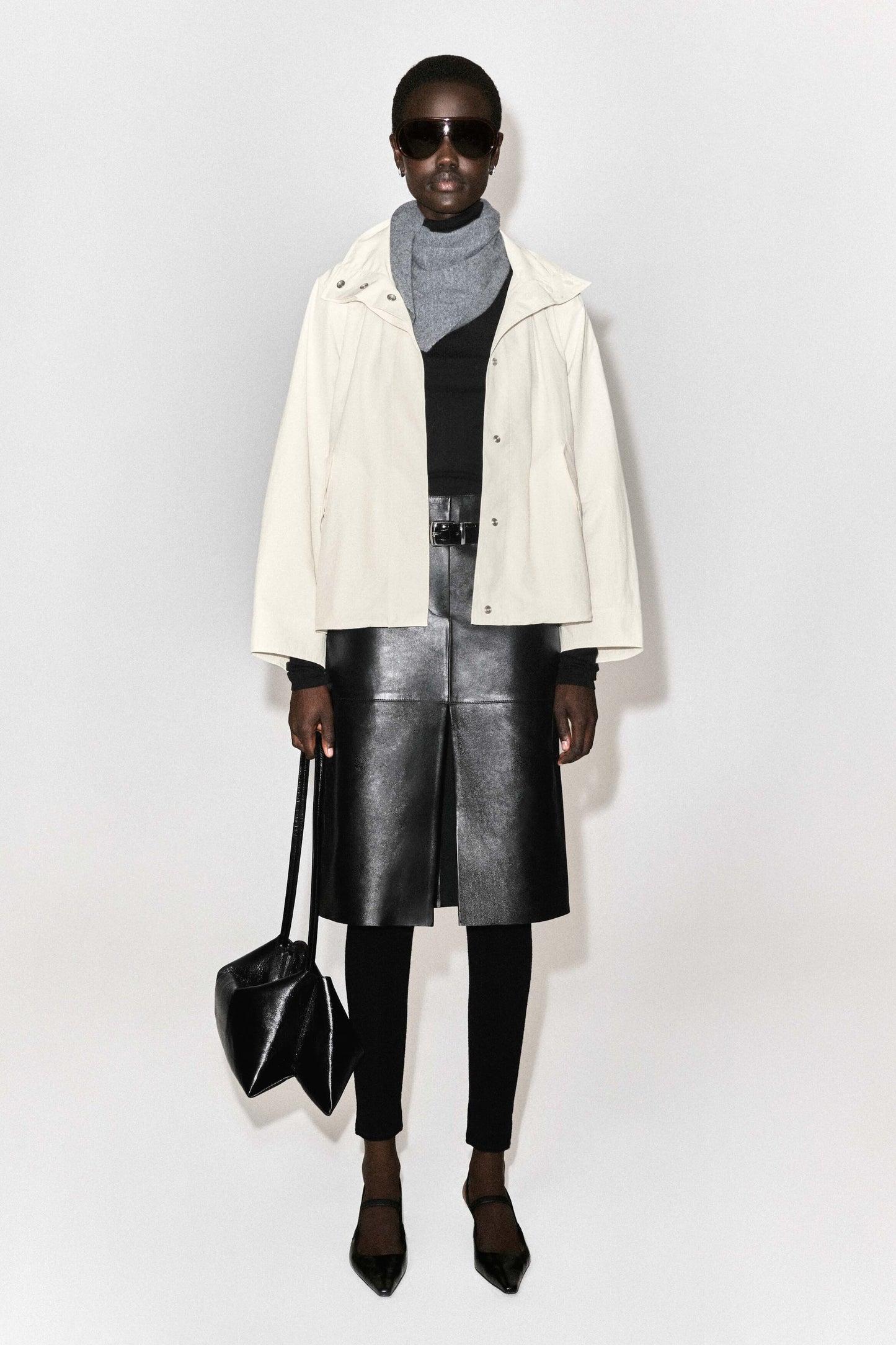 Nylon Funnle-Neck Jacket