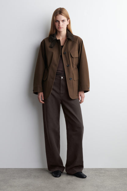 Suede-Collar Field Jacket