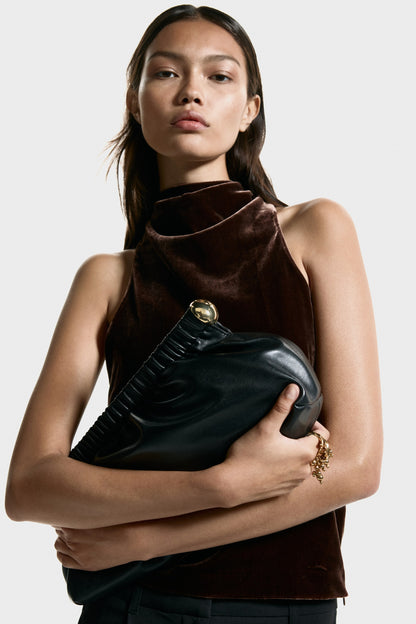 Velvet halterneck top