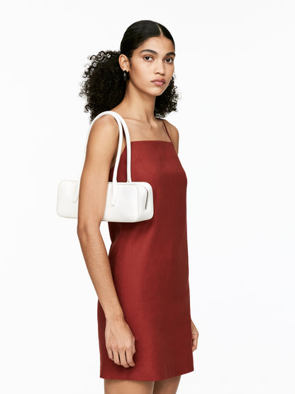 Linen-Blend Strap Dress