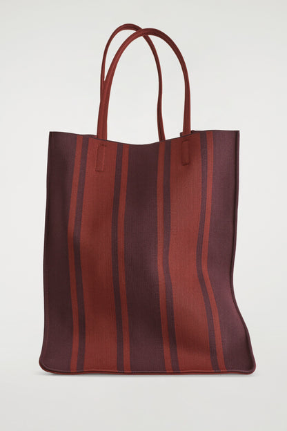Striped tote bag