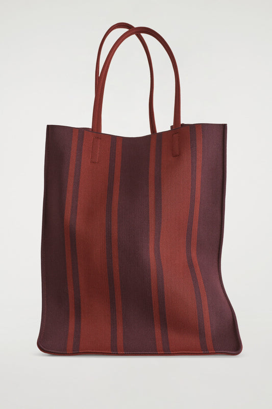 Striped tote bag