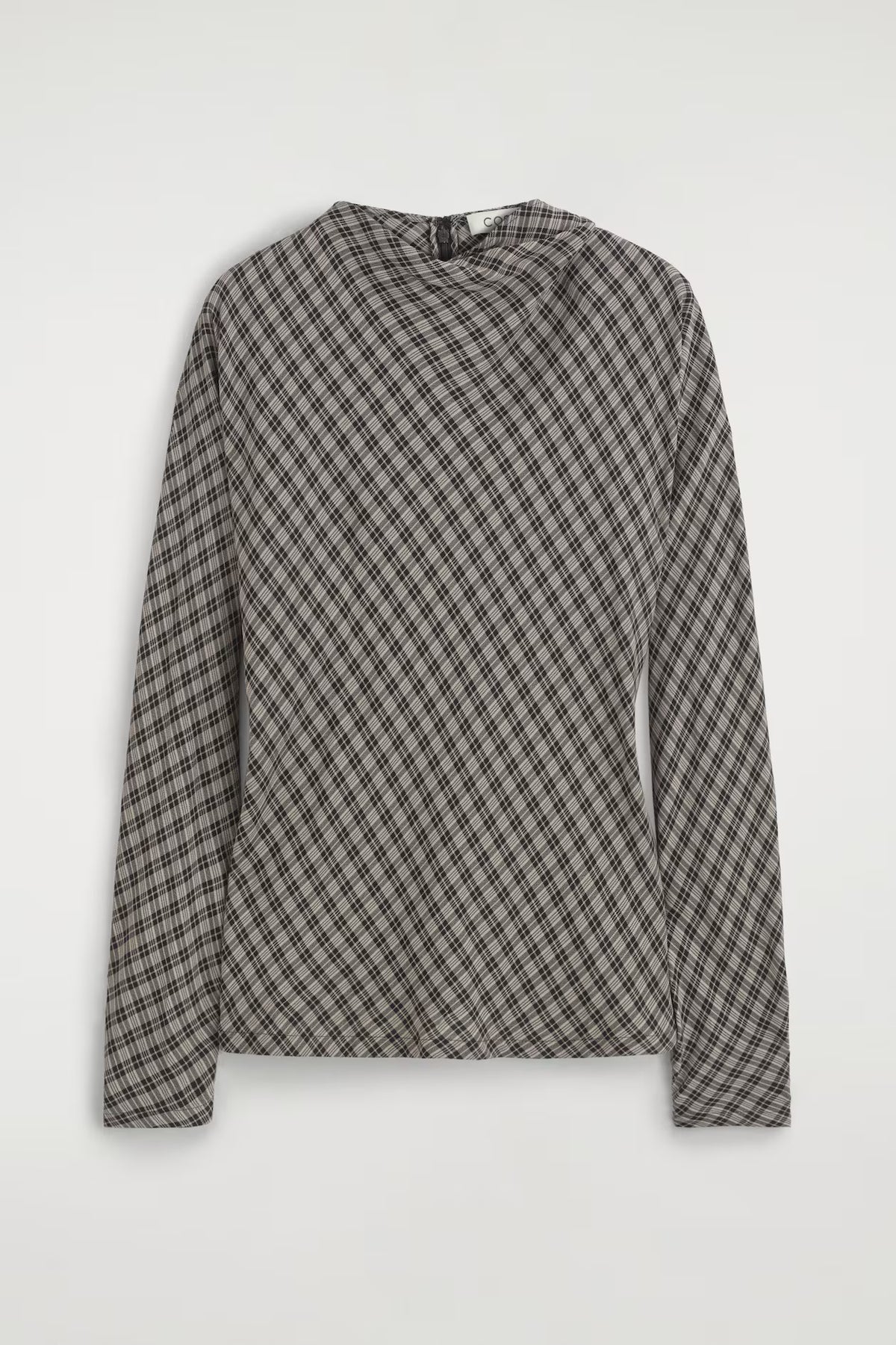Draped Checked Top