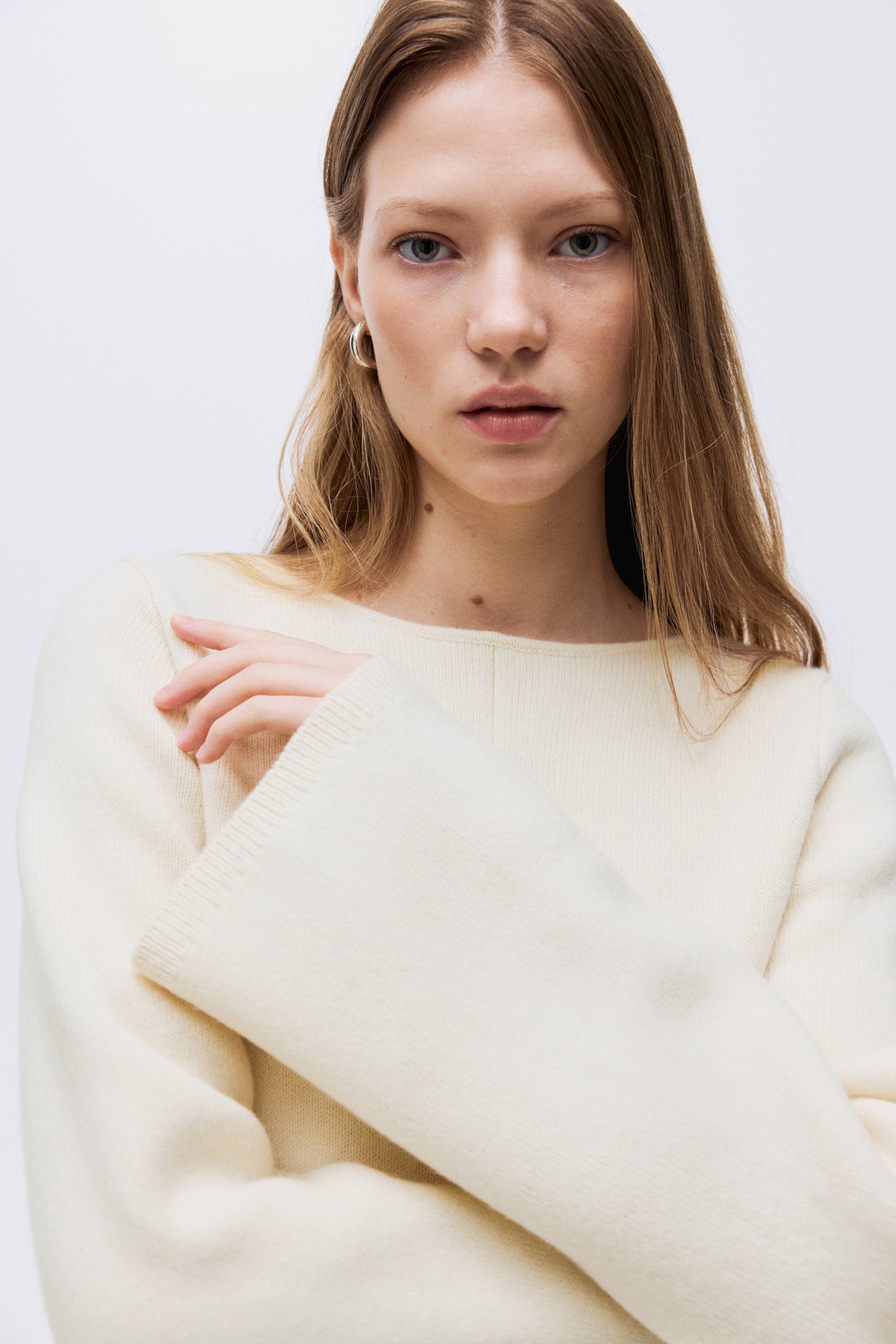 Wool peplum top