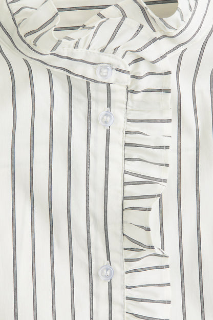 Frill-trimmed blouse
