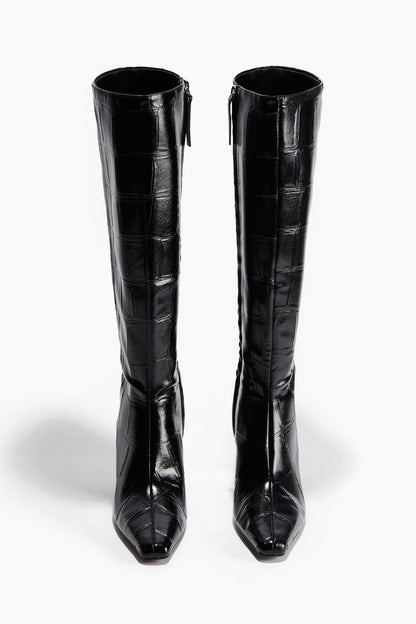 Heeled knee-high boots