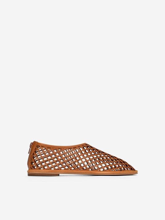 Cut-Out Leather Flats