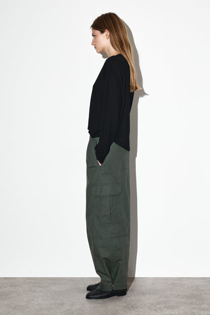 Utility Barrel-Leg Trousers