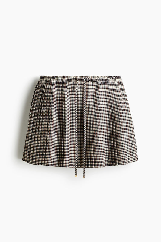 Pleated mini skirt