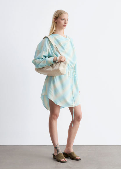 Printed Cowl-Neck Midi Dress