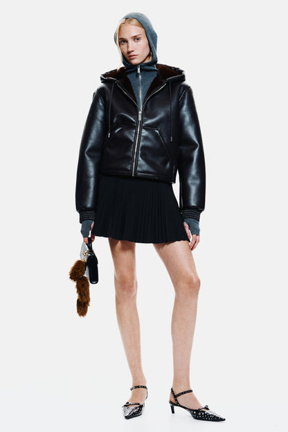 Pleated mini skort