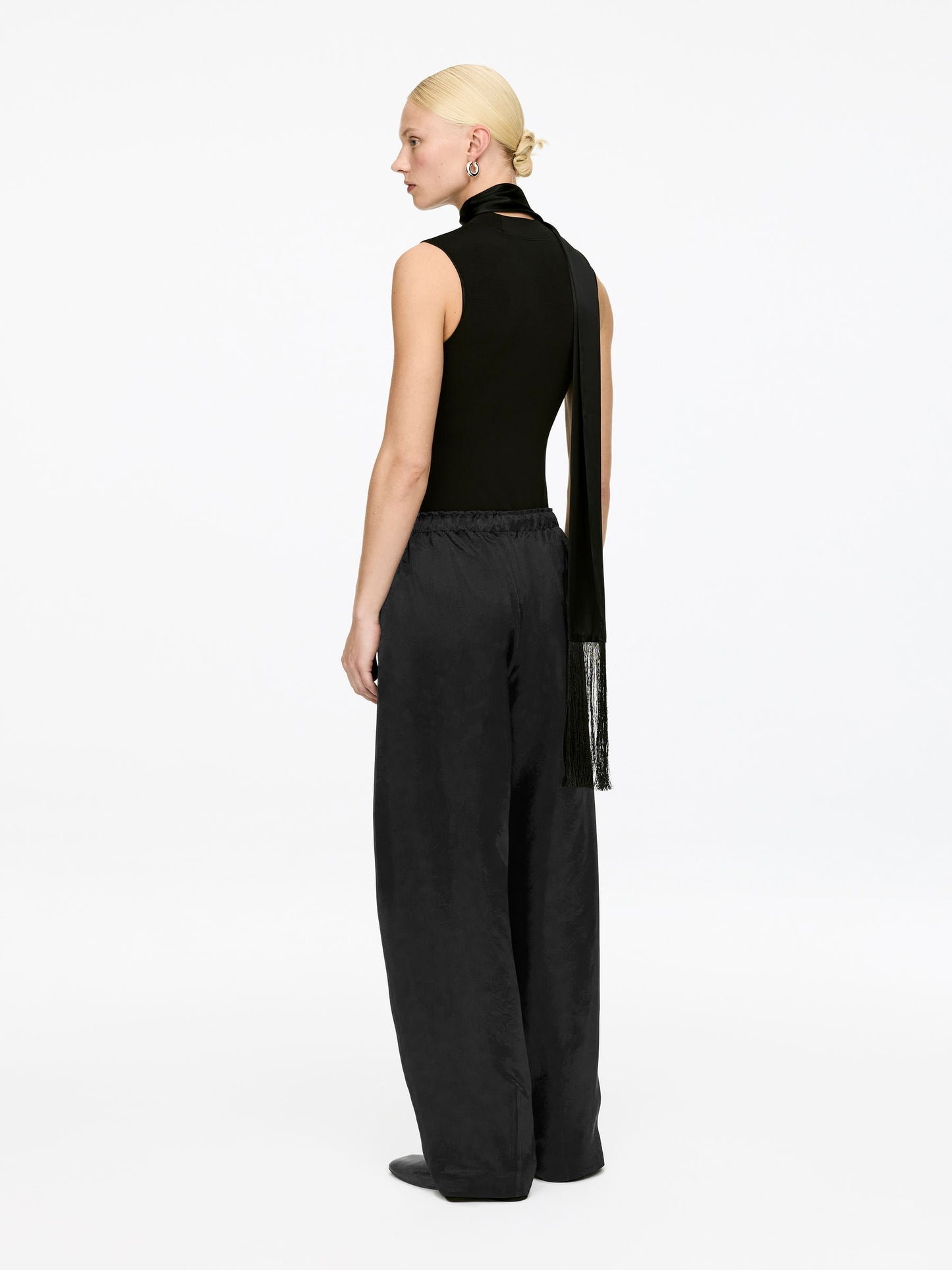 Drawstring Satin Trousers