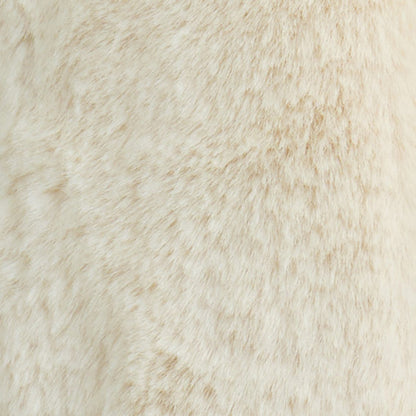 Shawl-Collar Faux Fur Jacket