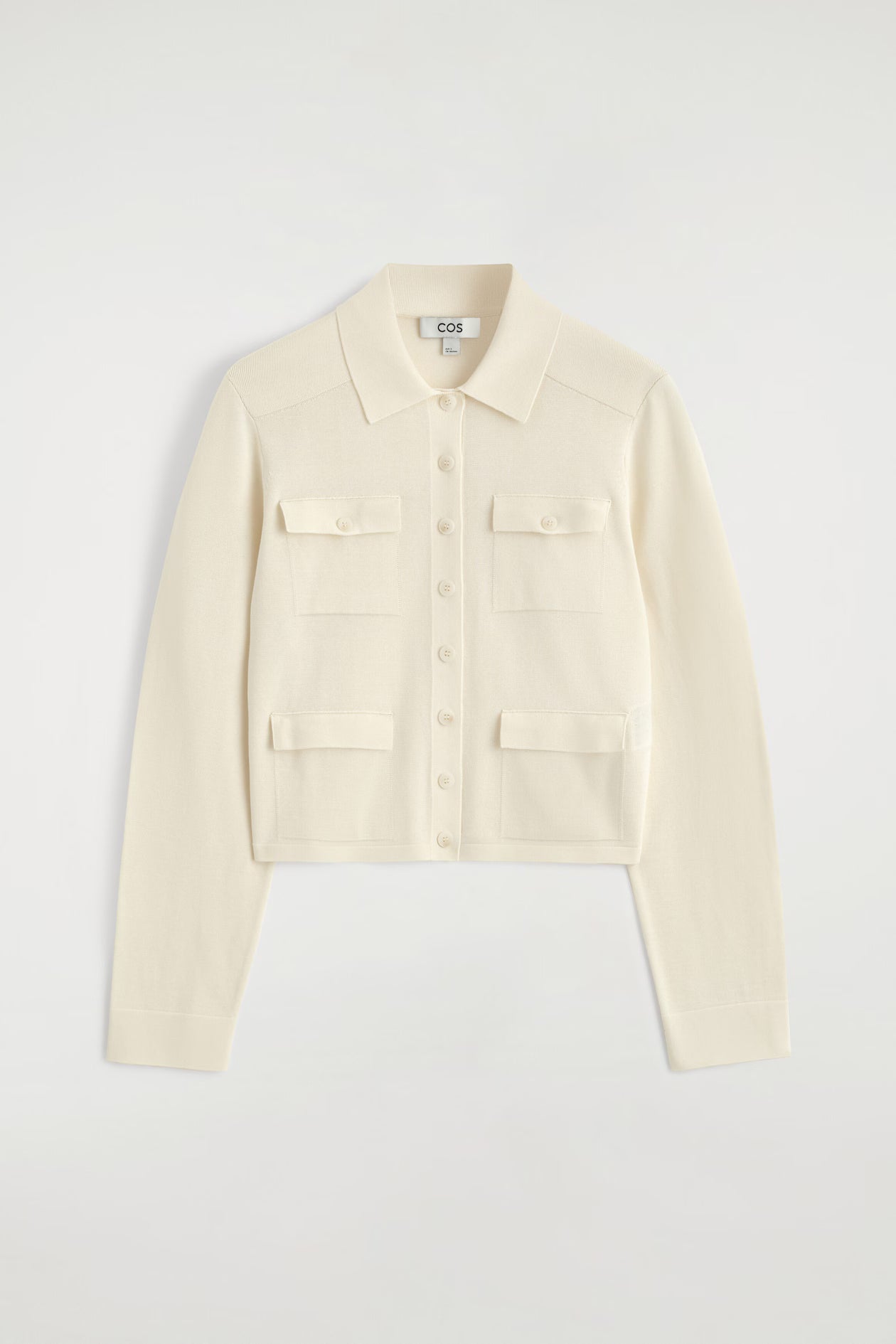 Pocket-Detail Knitted Cotton Cardigan
