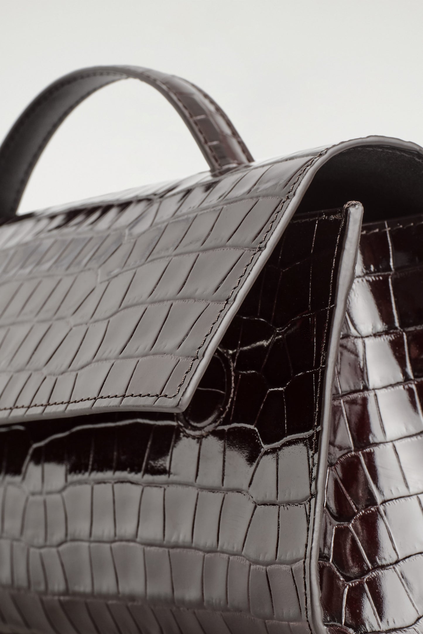 Gallery Clutch Bag - Croc-Effect Leather