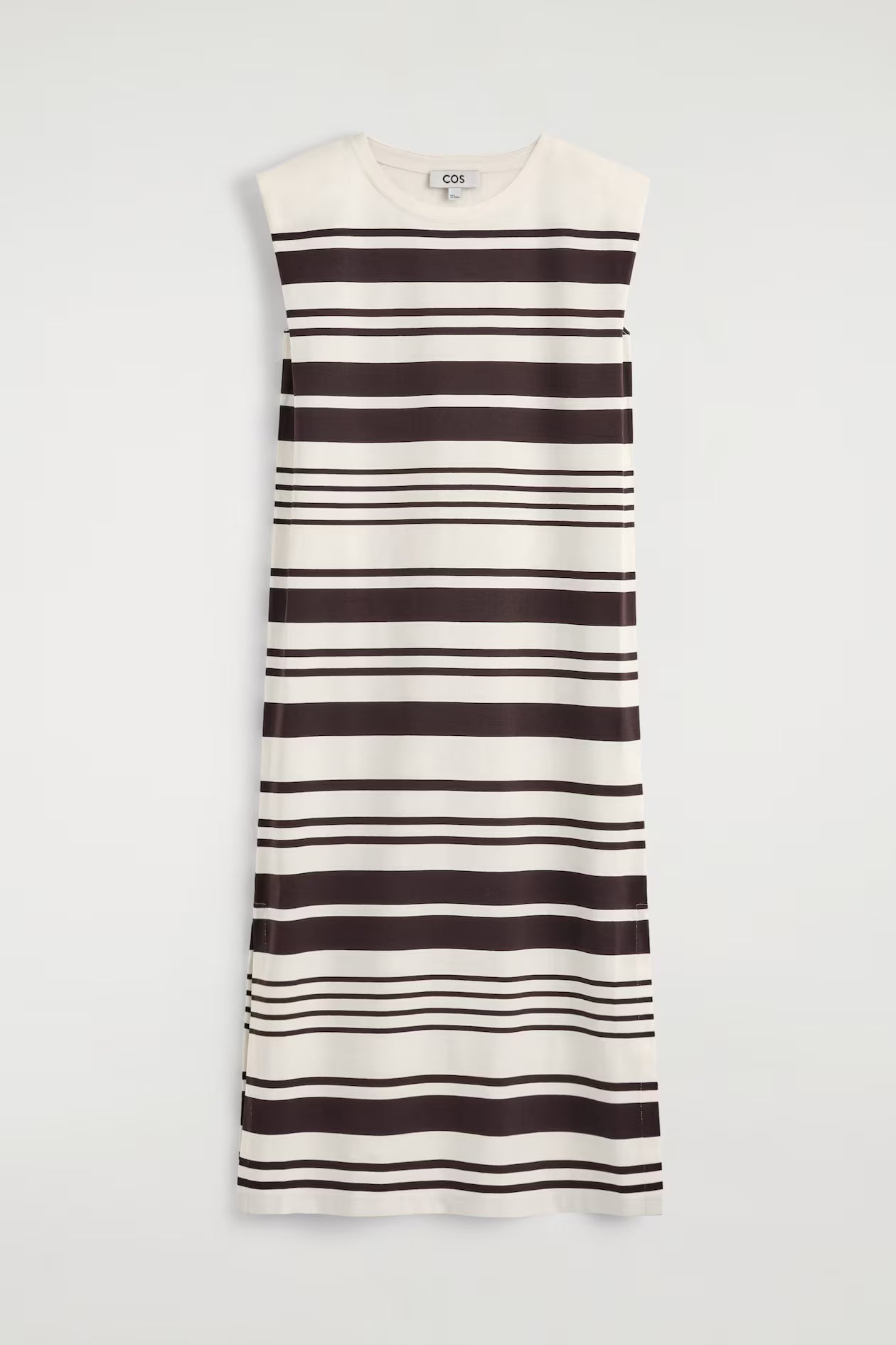 Folded-Shoulder Cotton-Jersey Midi Dress
