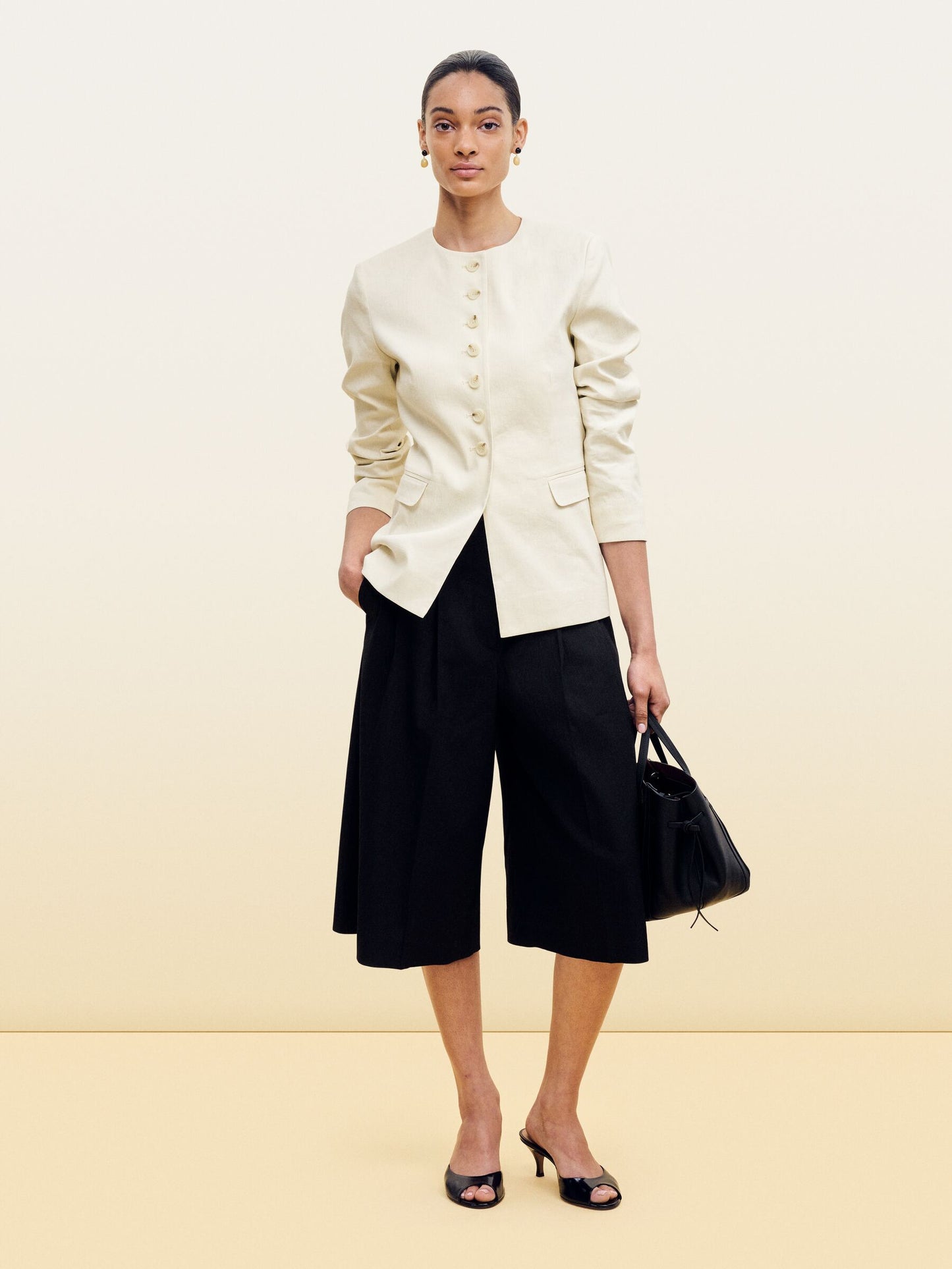 Linen-Blend Blazer
