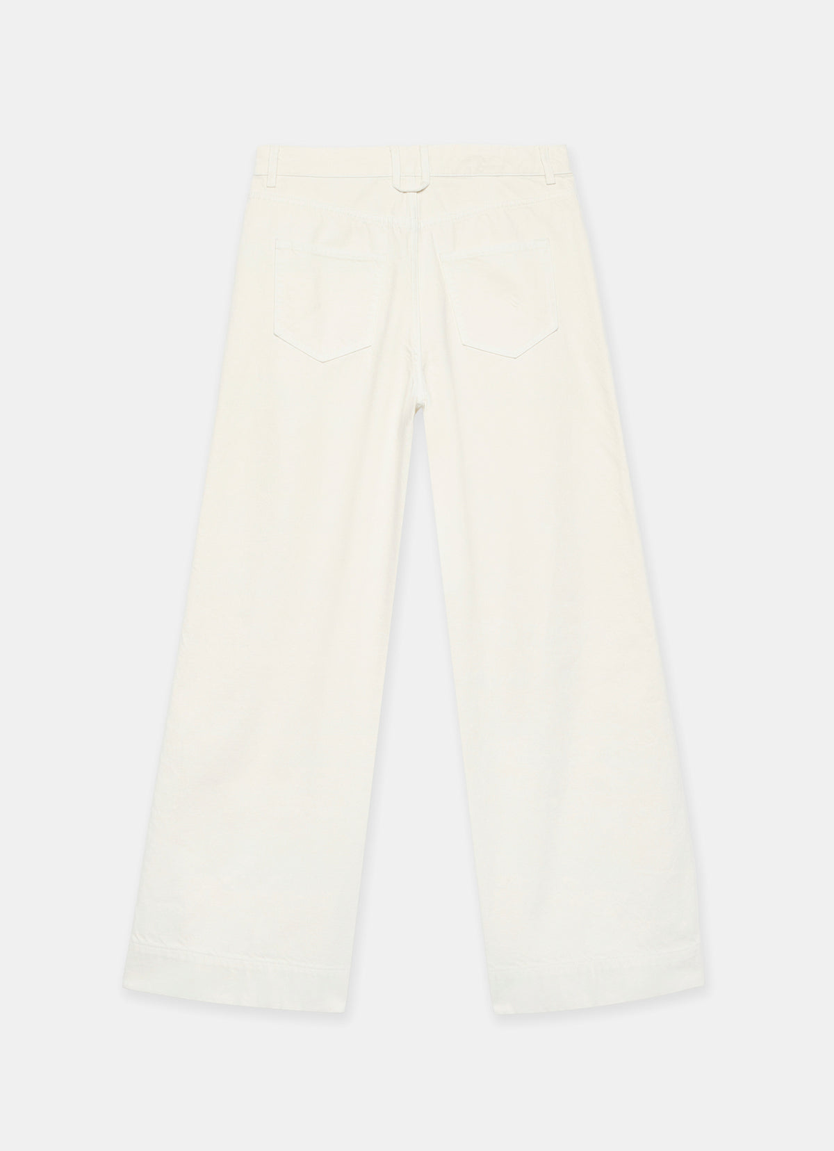 Cream Wide Leg Jeans