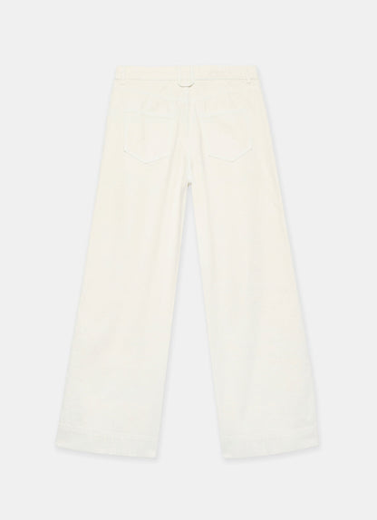 Cream Wide Leg Jeans