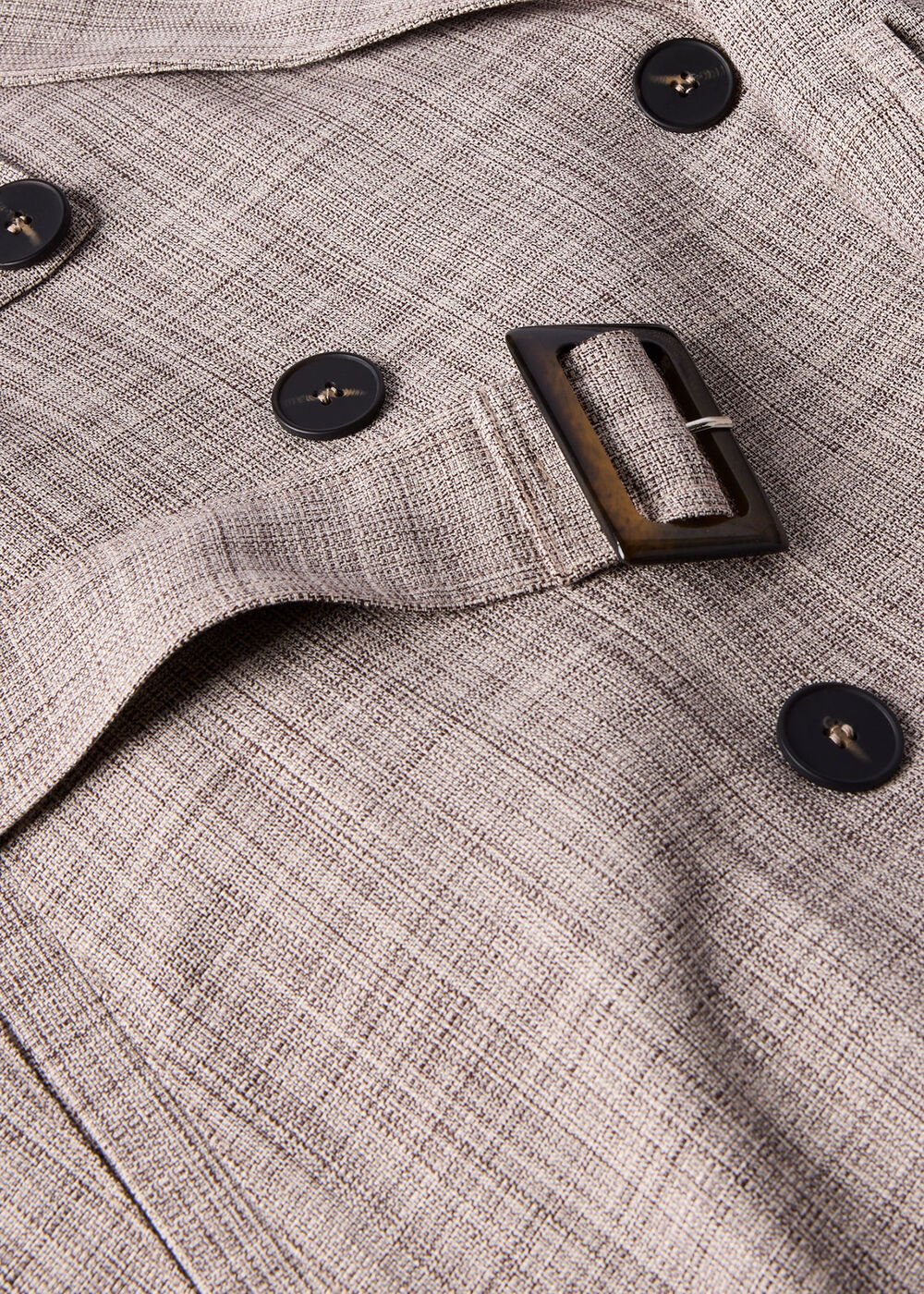 Grey/Multi Checked Trench Coat