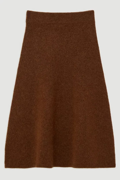 Alpaca Wool Fluffy Knit Skirt
