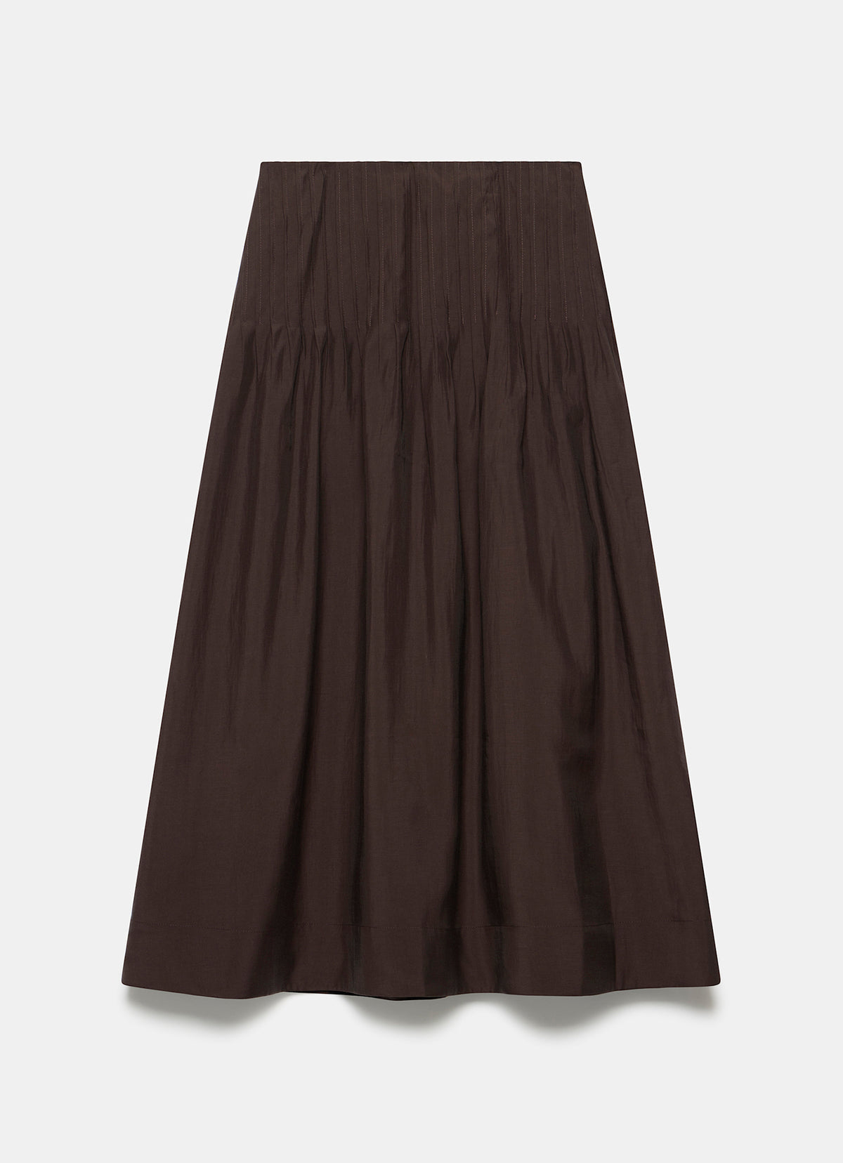 Brown Full Maxi Skirt