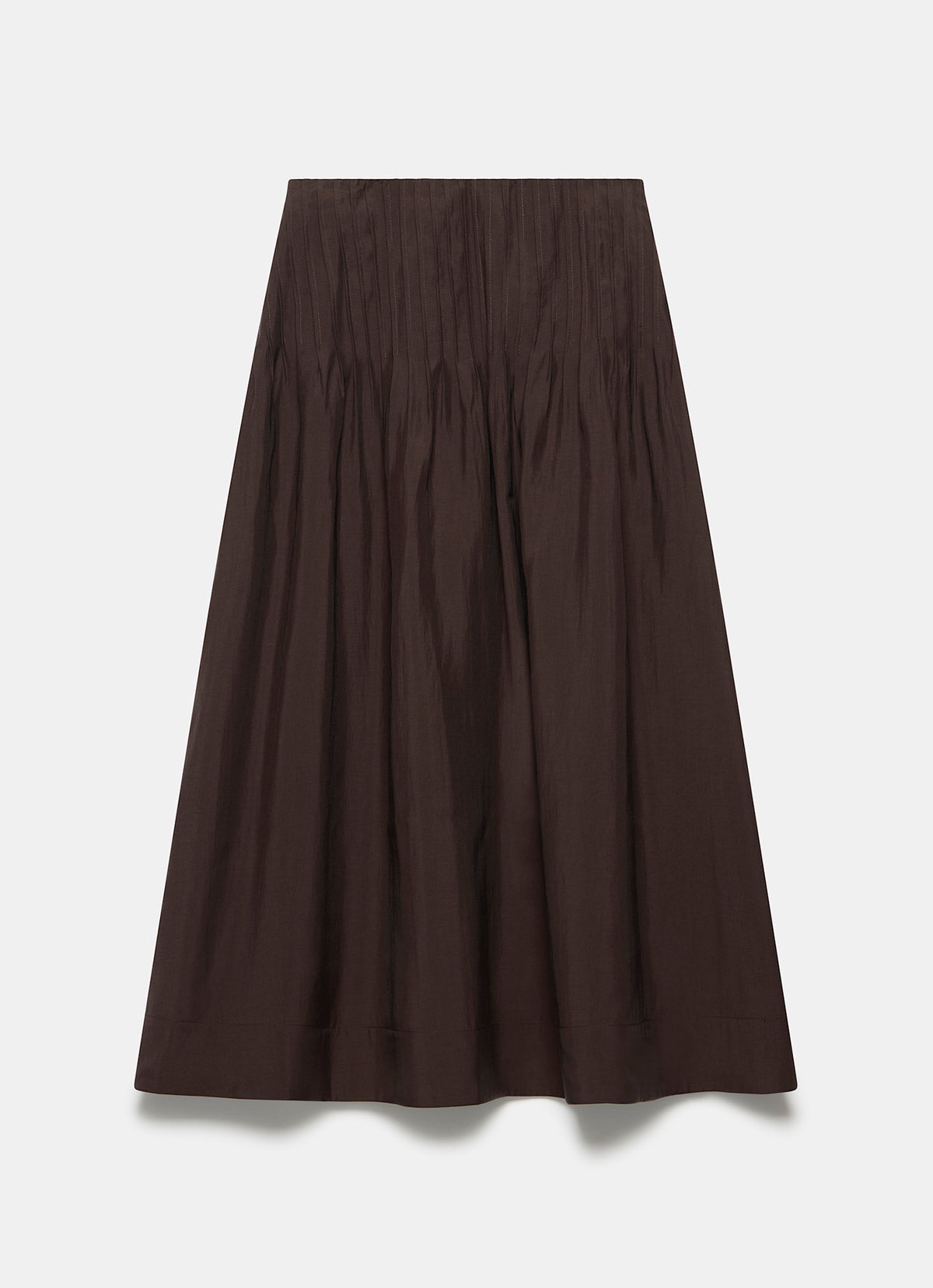 Brown Full Maxi Skirt