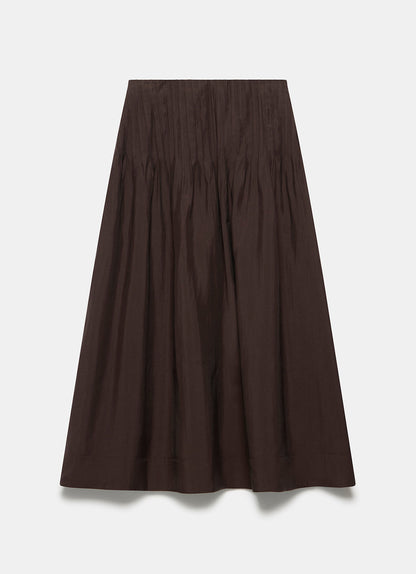 Brown Full Maxi Skirt