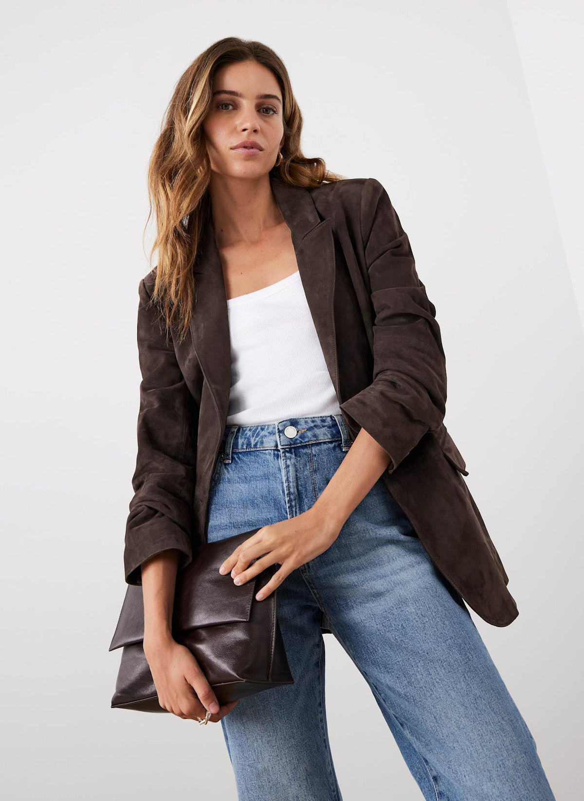 Brown Suede Blazer