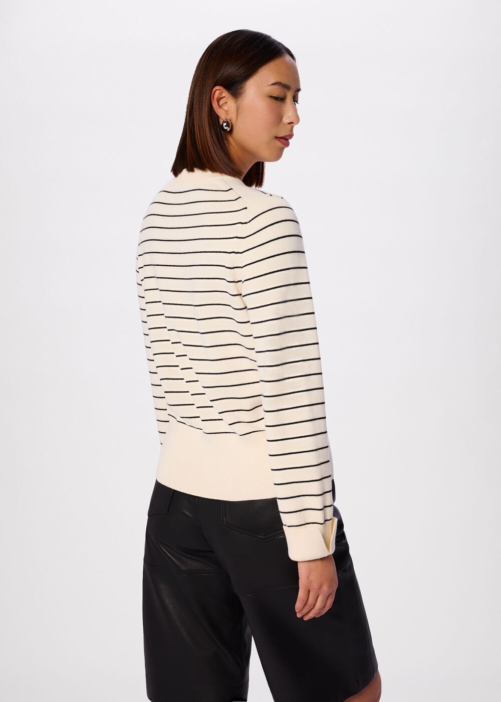 Ivory/Multi Classic Stripe Cotton Knit