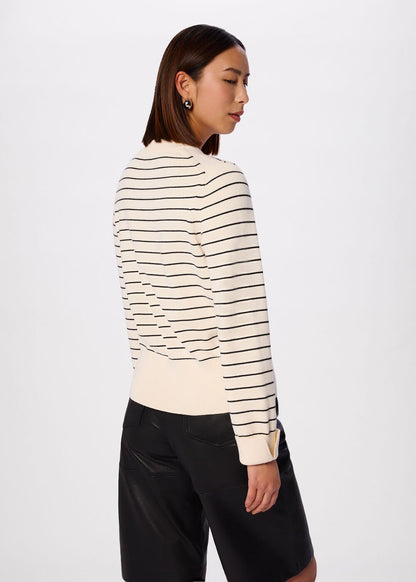 Ivory/Multi Classic Stripe Cotton Knit