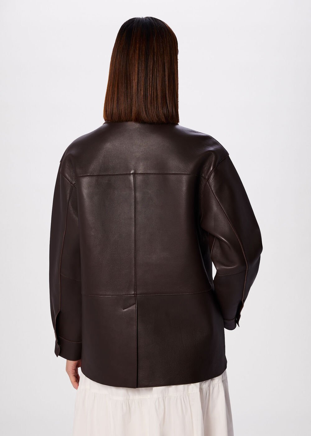 Brown Clean Bonded Leather Jacket