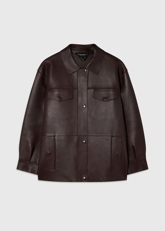 Brown Clean Bonded Leather Jacket