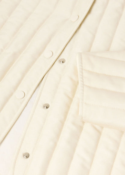 Ivory Cone Sleeve Quilted Jacket