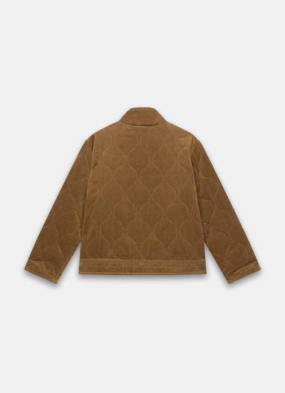 Brown Cord Quilted Jacket