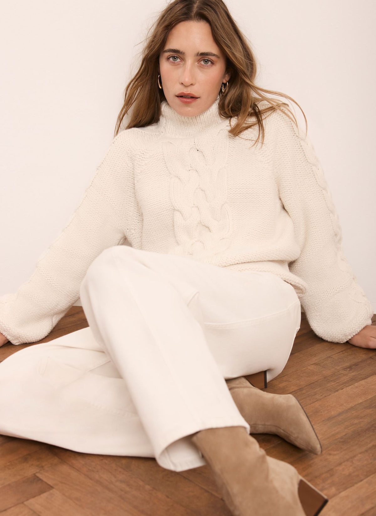 Cream Cable Knit Jumper
