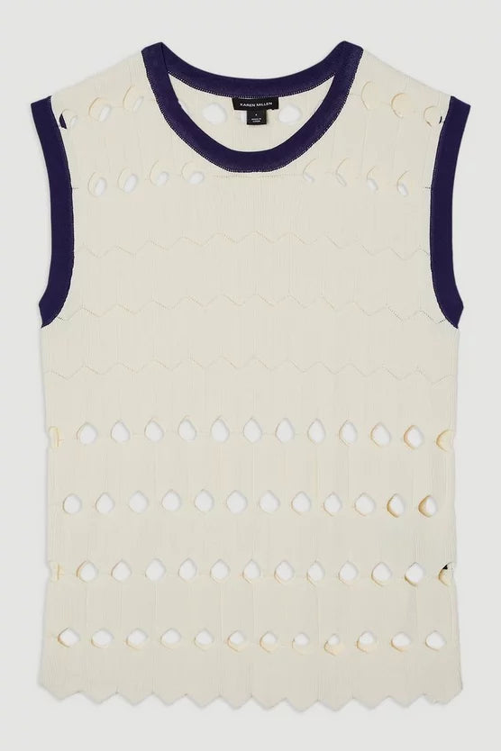 Diamond Cut Knit Vest