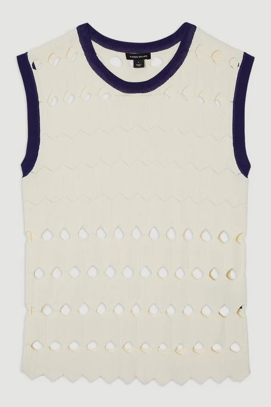Diamond Cut Knit Vest