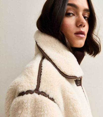 Cream Faux Fur Bonded Jacket